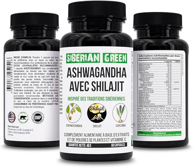 Ashwagandha with Altai Shilajit & Turmeric 60 Capsules