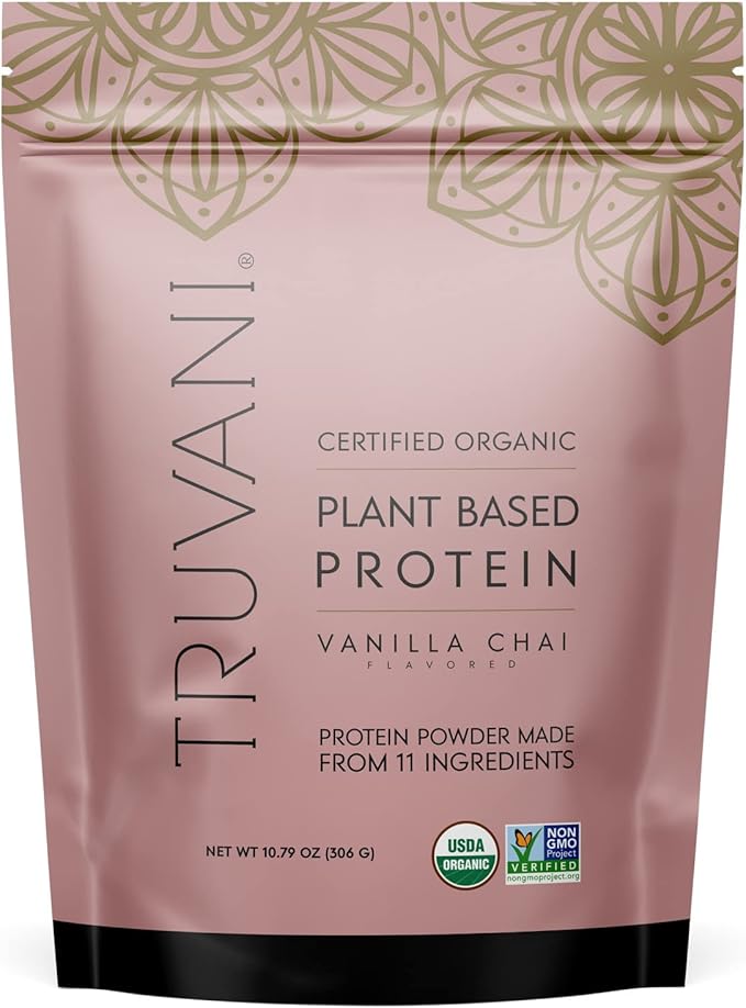 Truvani Vegan Pea Protein Powder 20g Organic 10 Servings
