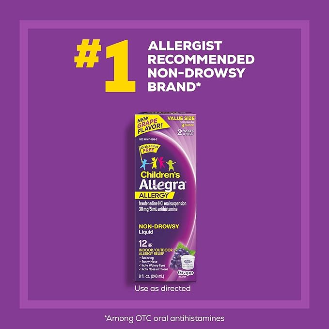 Allegra Children's 12HR Allergy Relief Non-drowsy 8 oz.