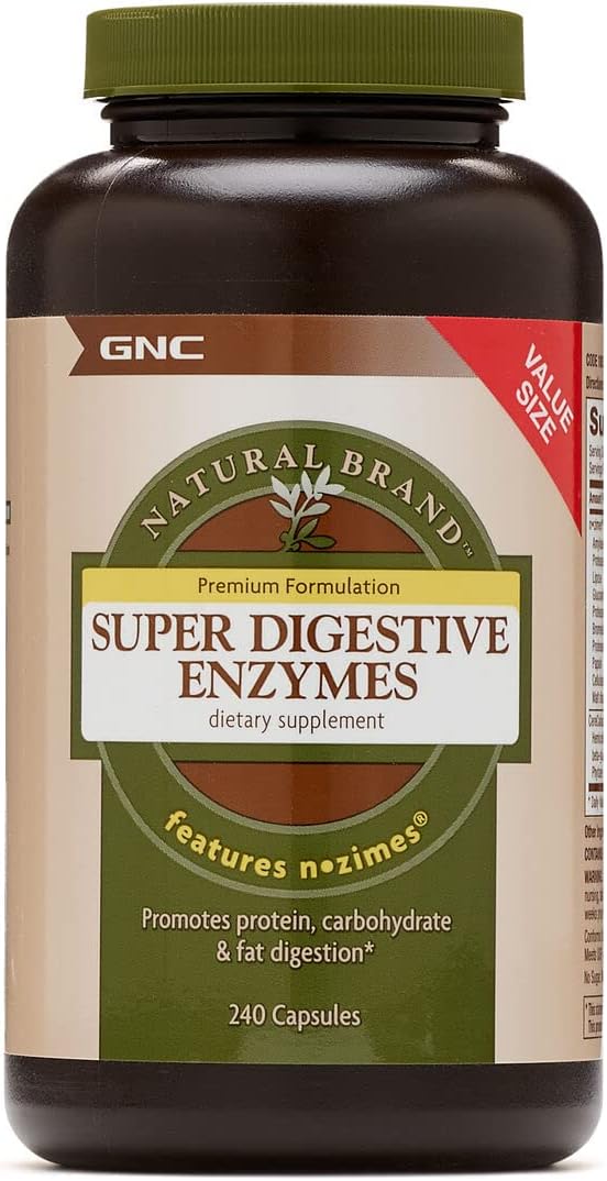 GNC Natural Brand Super Digestive Enzymes, 240 Capsules,