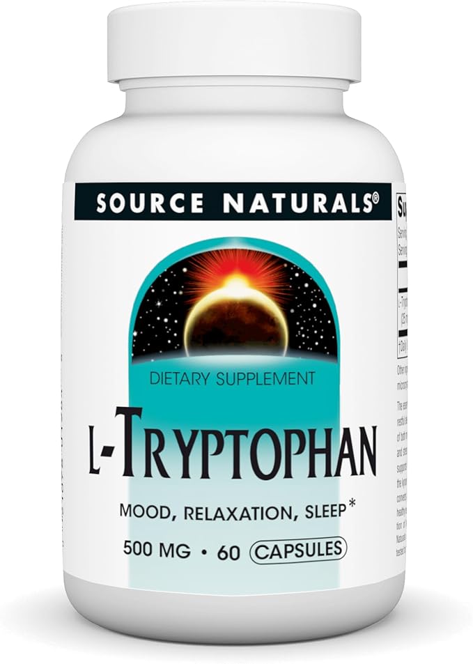 Source Naturals L-Tryptophan, for Mood, Relaxation, 500mg - 60 Capsules