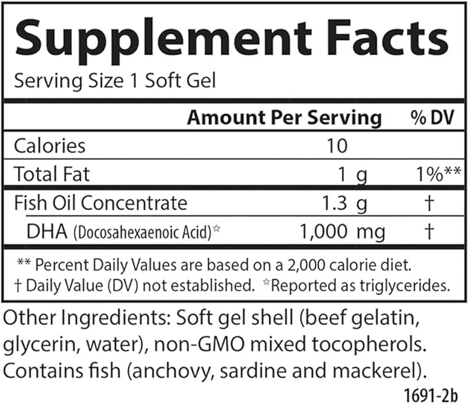 Carlson - Elite DHA Gems, 1000 60 Softgels