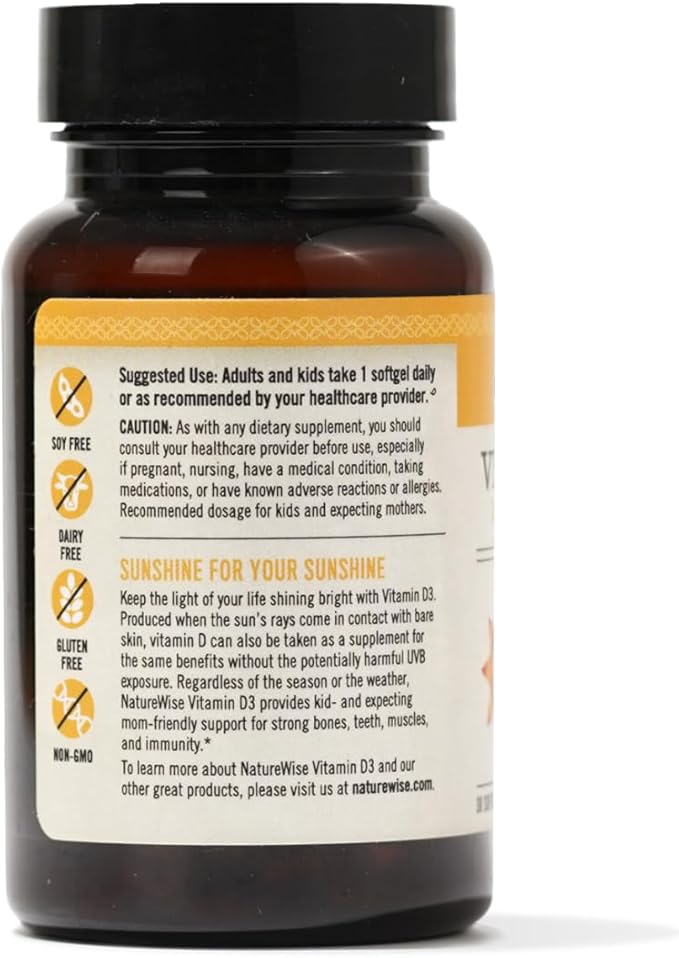 NatureWise Vitamin D3 1000iu (25 mcg) 1 Month 30 Count