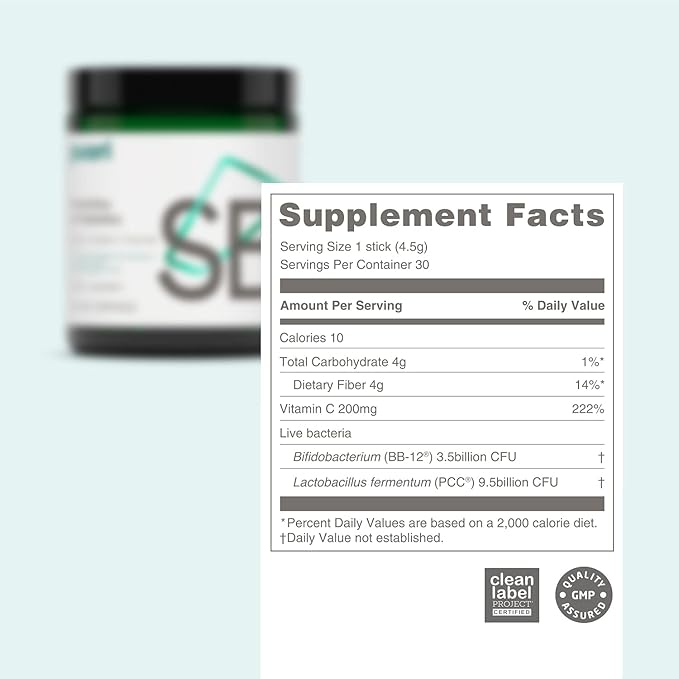 Puori Probiotics and Prebiotics Dietary Supplement 13 Billion 30 Servings 4g, Vitamin 200mg - SB3 Bifidobacterium,