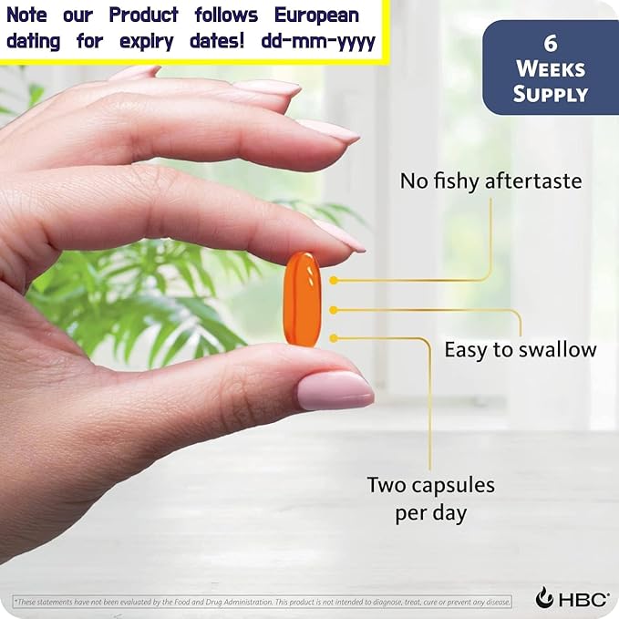 Cardio Triple Strength Omega 3 Fish Oil 1000mg, Norwegian 3 Fatty 180 Capsules