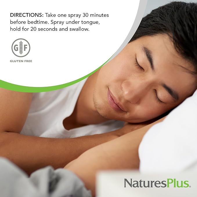 Natures Plus Melatonin Spray, Natural Peppermint Flavor 2 fl 2 - B6 & 160 Total