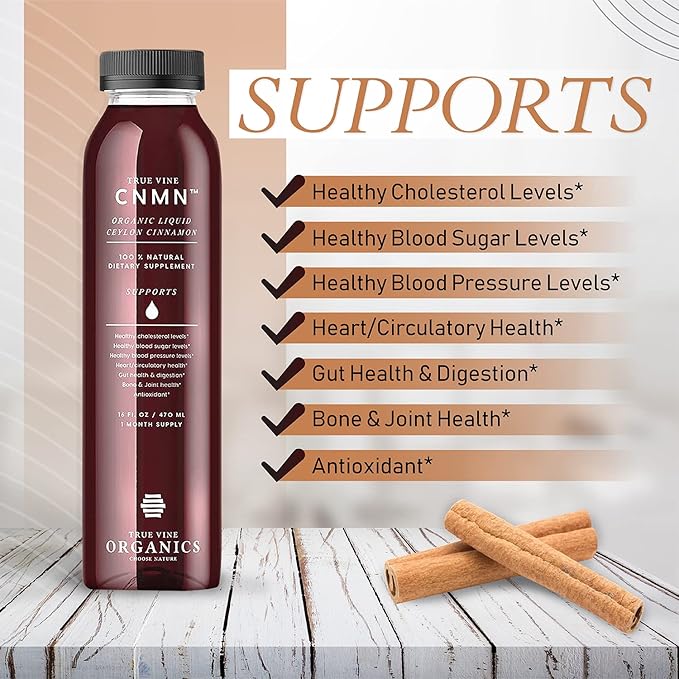 True Vine 3200mg Liquid Ceylon Cinnamon 100% Organic (16 fl