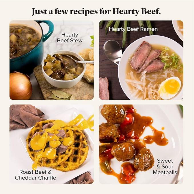 Keto Chow Hearty Beef - Keto Meal Replacement Soup Powder - Nutritionally Complete - Low Carb - Delicious Easy Meal Substitute - Protein Rich You Choose The Fat - Single Meal Sample