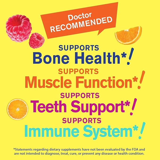 Calcium 500mg + Vitamin D3 1000 (25 mcg) 60 Gummies