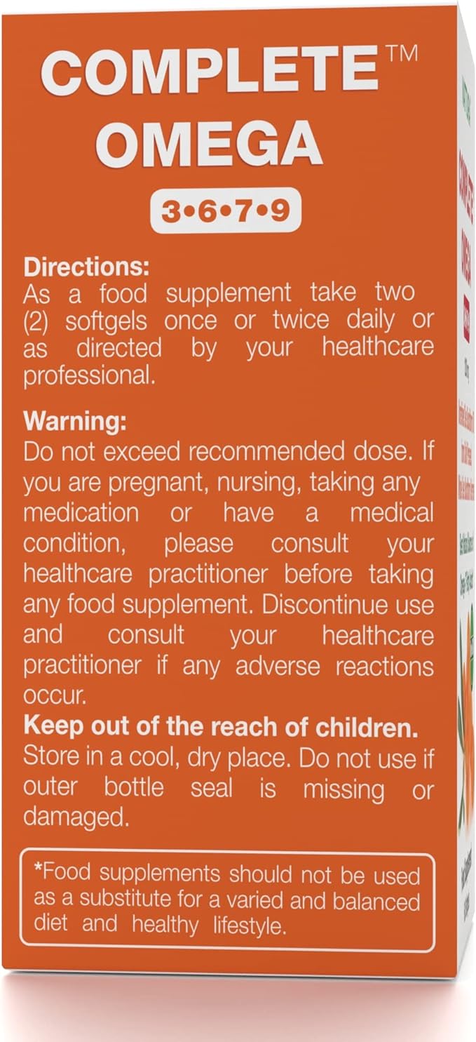 Complete Omega 3-6-7-9, Pure Sea Buckthorn 1 Bottle 60 Capsules