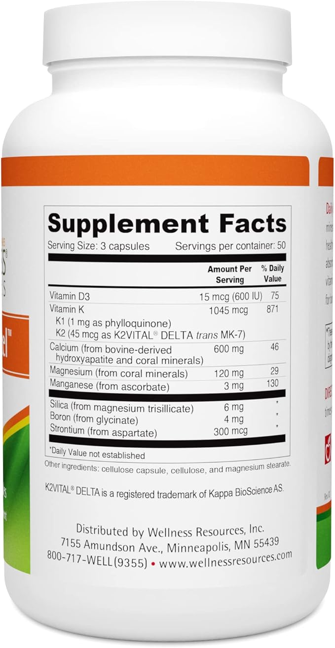 Daily Bone Xcel High Absorption Calcium K1, K2 K2 (150 (150 Capsules)