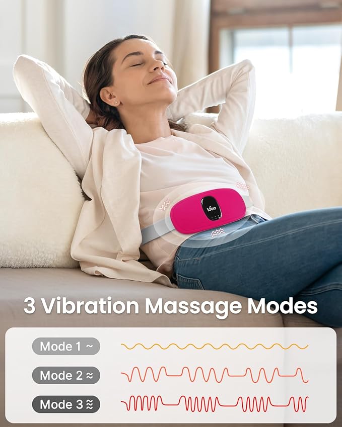 iDOO Menstrual Heating Pad, FSA HSA 3 Heat 3 Massage