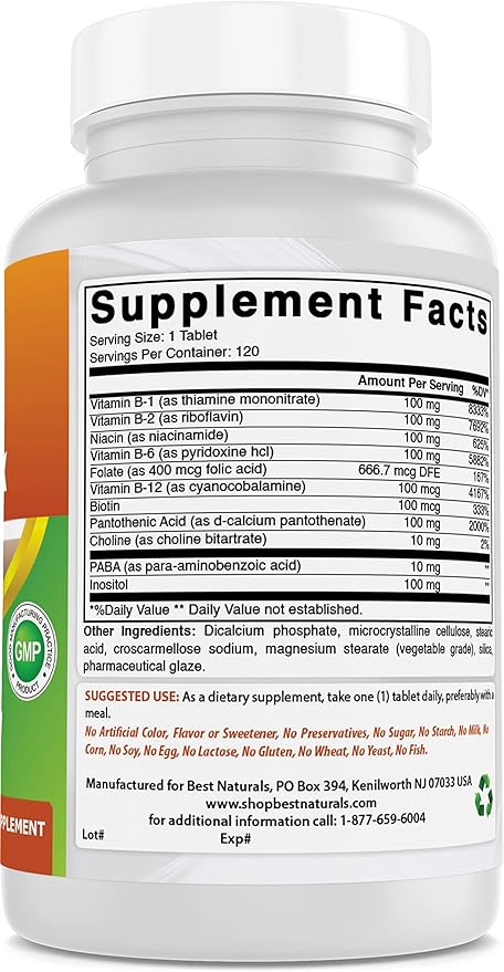 Best Naturals B 100 Complex 120 (120 Count 2))