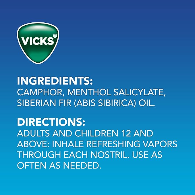 Vicks VapoInhaler, On-The-Go Portable Nasal Inhaler, 2 Scented 2)