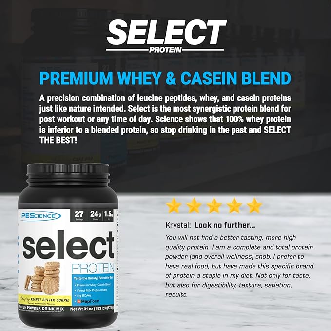 PEScience Select Protein, Peanut Butter Cookie, 27 Servings, 31 oz