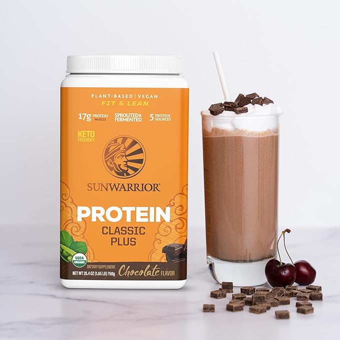 Sunwarrior Vegan Organic Protein Powder Plant-based 5 Superfood 30 Servings
