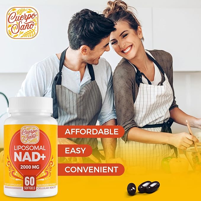2000 MG NAD Supplement, Liposomal NAD+ Supplement with High Absorption, More Efficient Than Nicotinamide Riboside, Pure & Plus Boosting Supplement, Aging Defense, Metabolism & Cellular, 60 softgels