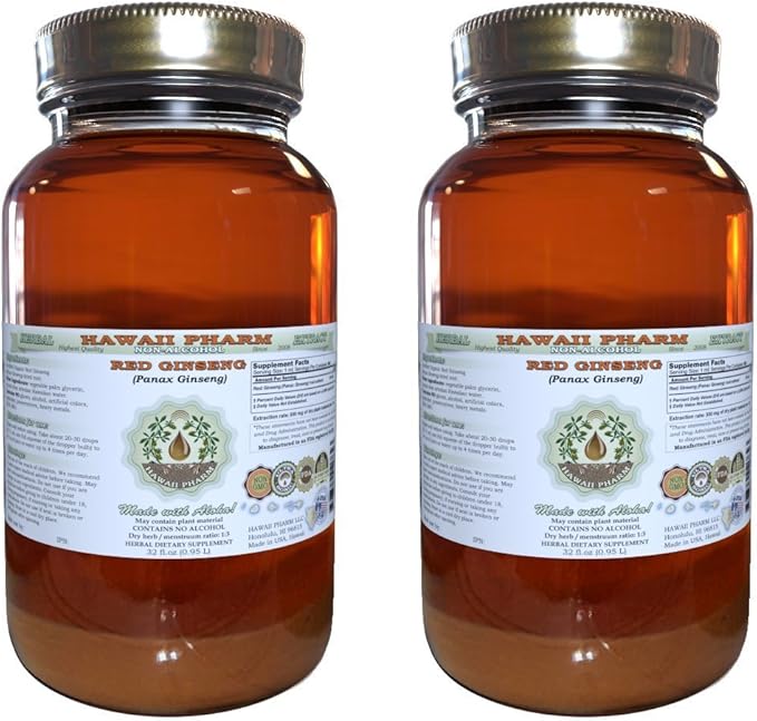Red Ginseng Alcohol-Free Liquid Extract, Organic 2x32 fl.oz