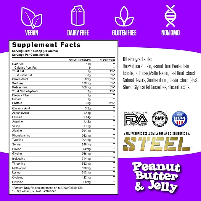Steel Supplements Veg-PRO 25 Servings (1.59lbs) |