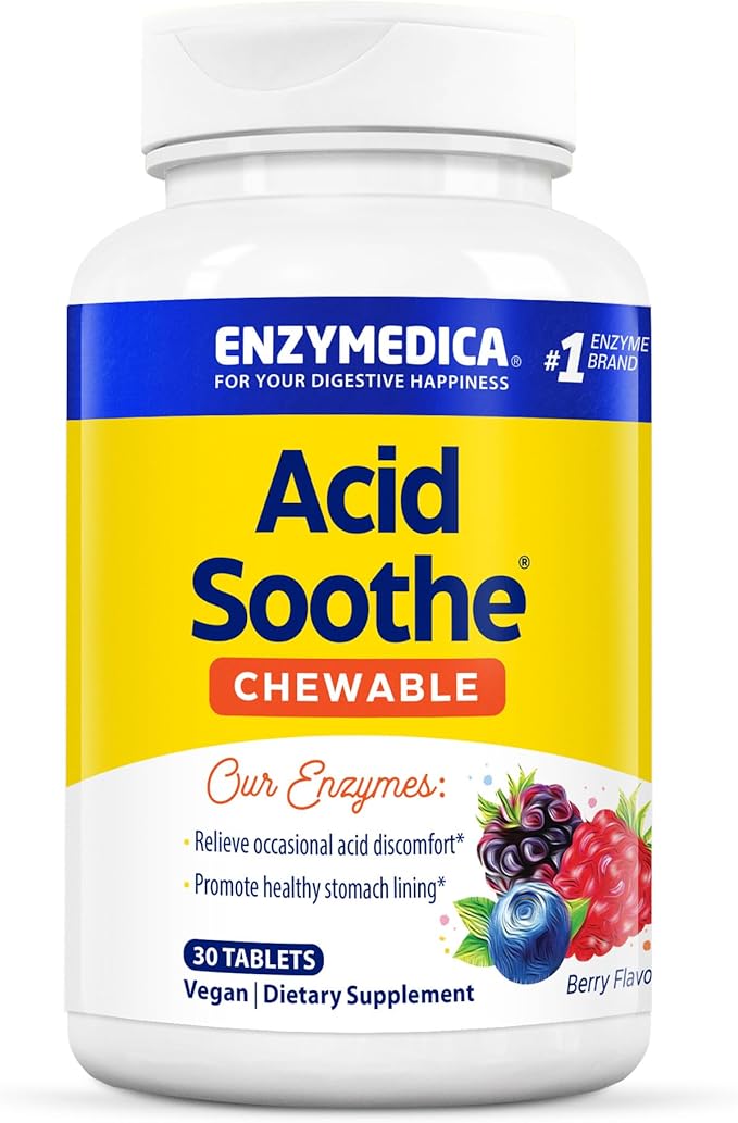 Enzymedica - Chewable Acid Soothe, Supports 30 count
