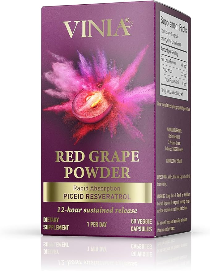 12-Hour Long-Lasting Piceid Resveratrol Supplement. Nitric Oxide Supplement. Supports Heart Health, Blood Flow, Boost Oxygen Superfood Powder, Keto Friendly. Vegan & Non-GMO. 60 Day Supply.