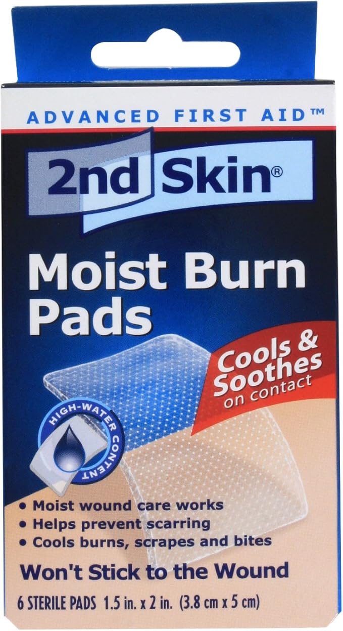 Spenco 2nd Skin Moist Burn Pads, (1.5 x 2 Inches), 6-Count