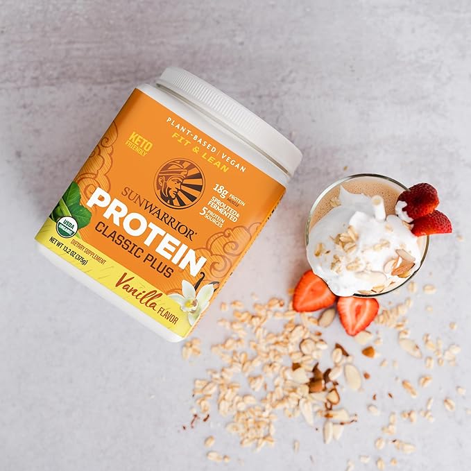 Vegan Organic Protein Powder Plant-based 5 Superfood 15 Servings