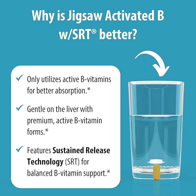 Jigsaw Health Activated B Complex w/SRT, 120 Tablets