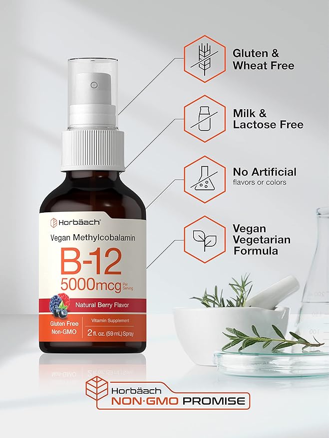 Horbäach Vitamin B-12 5000mcg Spray