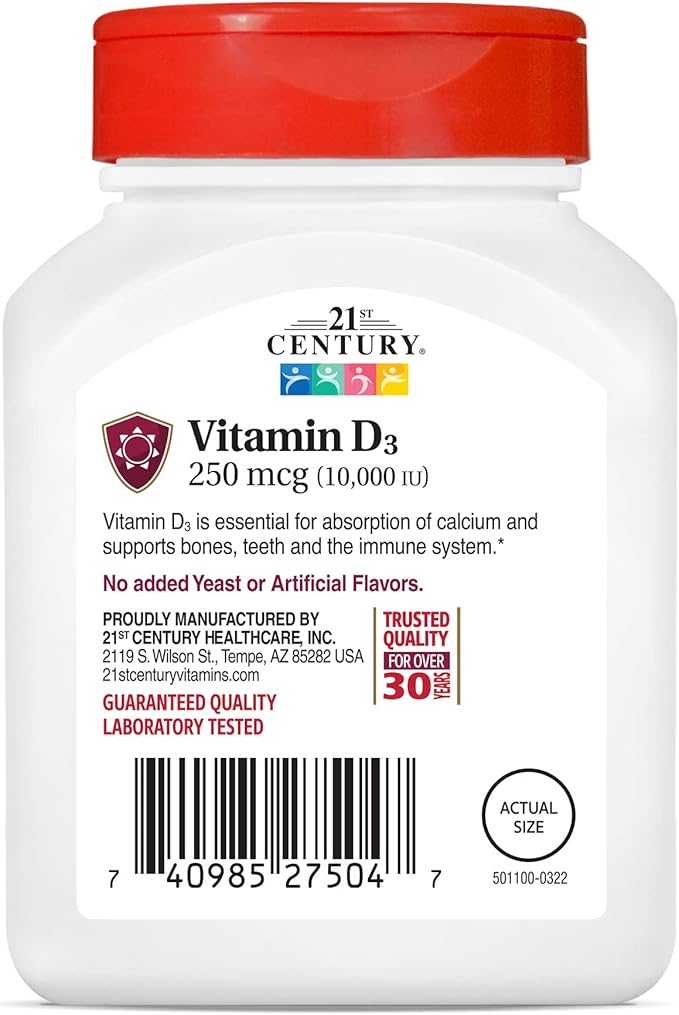 21st Century D3 10, 000 Iu 110 Count (27504)
