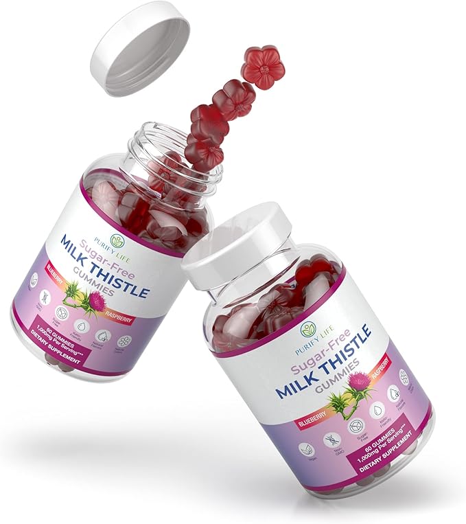 Purify Life Sugar-Free Milk Thistle Gummies (1000mg/serv) Cardo