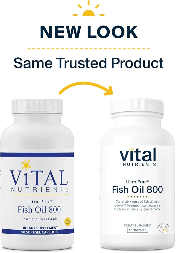 Vital Nutrients Ultra Pure® Fish Oil 800 Omega-3 Fatty 90 Softgels