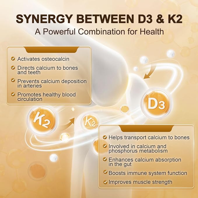 NATURE TARGET Vitamin D3 K2 with Calcium & Magnesium - Max Strength 4 in 1 Formula for Bone, Heart & Immune Support - Supplies 5000 IU Vitamin D3 & 120 mcg of Vitamin K2, 120 Count