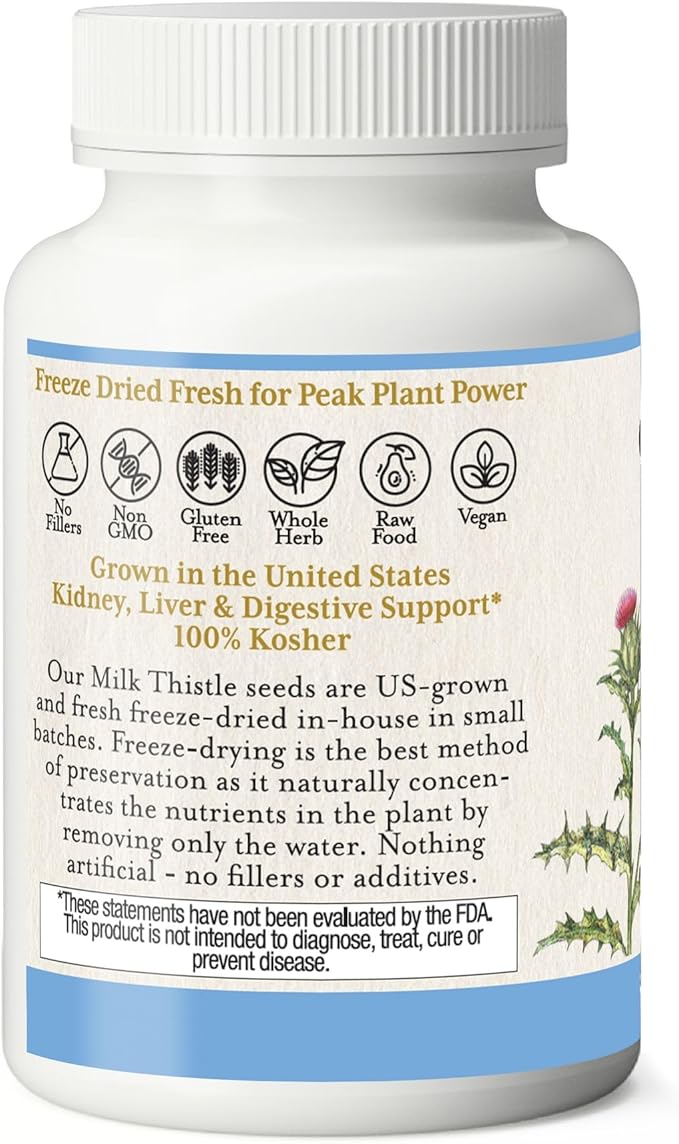 ECLECTIC INSTITUTE Raw Freeze-Dried Non-GMO Milk Thistle 120 CT