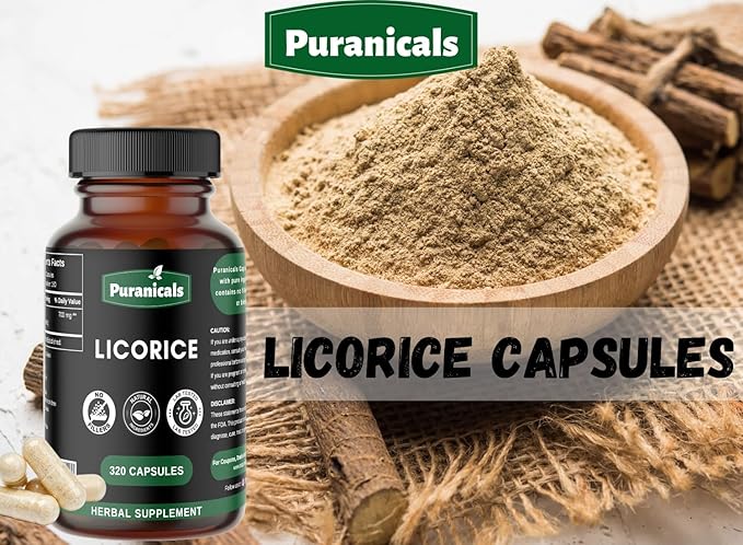 Licorice Premium 320 Capsules Non GMO 700 mg 100% Pure