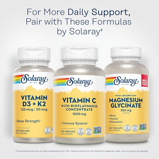 Solaray Vitamin C with Bioflavonoid Concentrate 1000mg - 100 Servings, 100 VegCaps