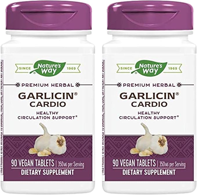 Nature’s Way Garlicin Cardio Premium Herbal 350 mg 90 Tablets