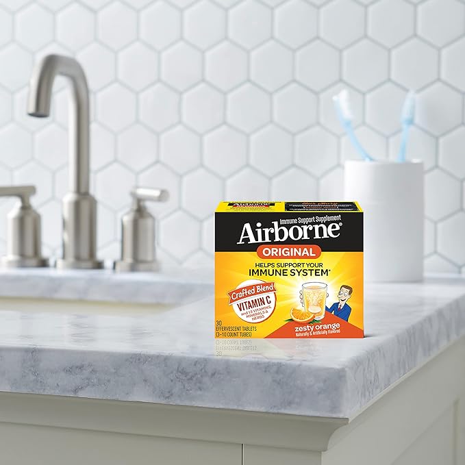 Airborne 1000mg Vitamin C with Zinc, 30 Fizzy