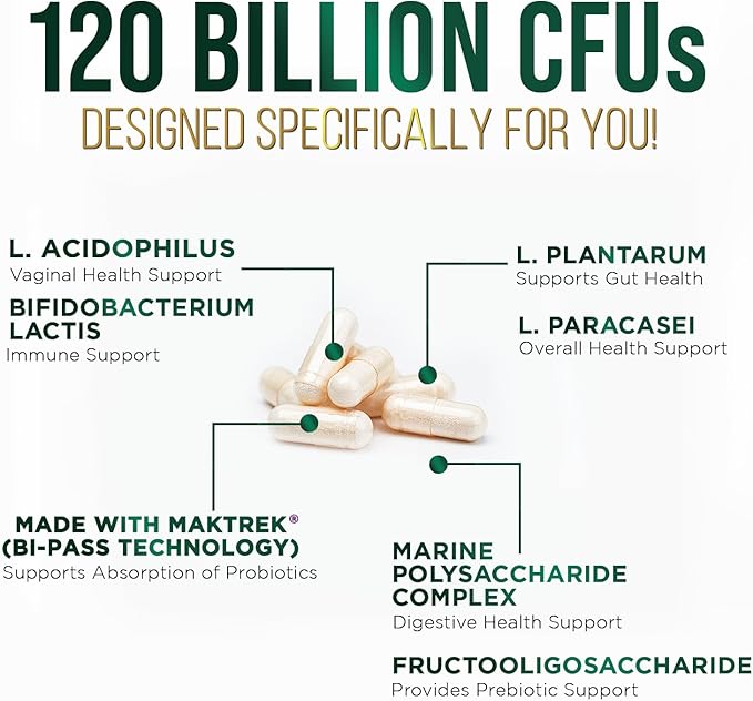 Probiotics for Digestive Health, 120 Billion 120 Capsules