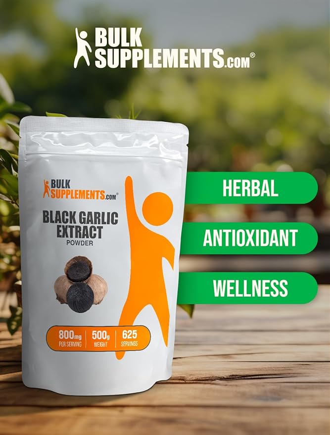 BulkSupplements.com Black Garlic Extract Powder 800mg per 500g (1.1 (1.1 lbs) 1)