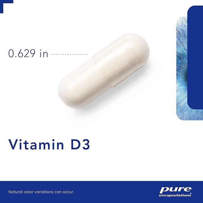 Pure Encapsulations Vitamin D3 25 mcg (1,000 IU) 30 Capsules
