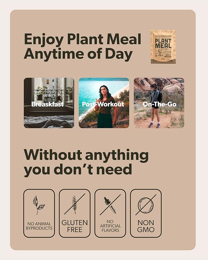 Plant Meal Replacement Shake 25g of 76+ Organic 1 Serving