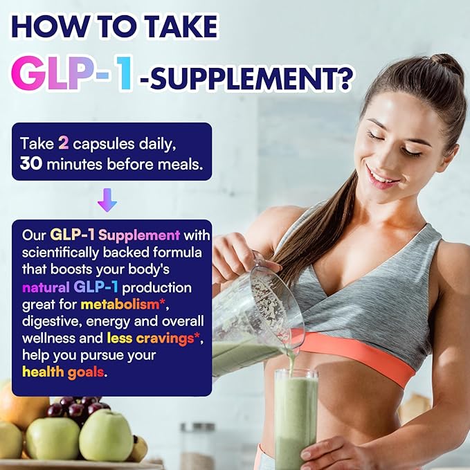 GLP-1 Supplement Support, with Naturally GLP1 Supplement Probiotic for Women & Men, Hops & Green Tea Extract, GLP 1 Supplements for Gut, Energy, GLP-1 Levels & Overall Health - 540 Capsules