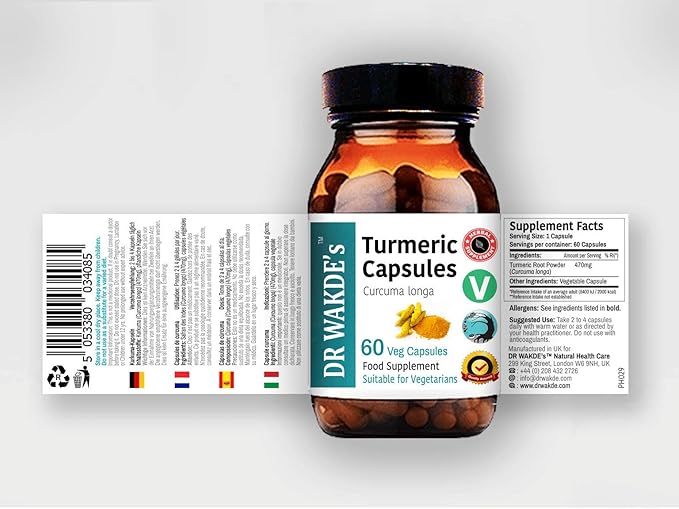 Turmeric Capsules (Curcuma Longa, 60 Veg