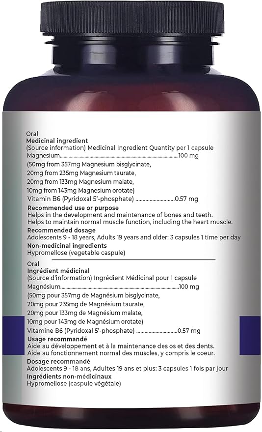 4-in-1 Magnesium Complex Supplement 300 mg 120 Capsules