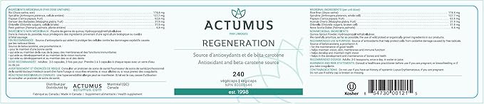 Regeneration - Antioxidant and Beta-Carotene Source 240 Vegicaps