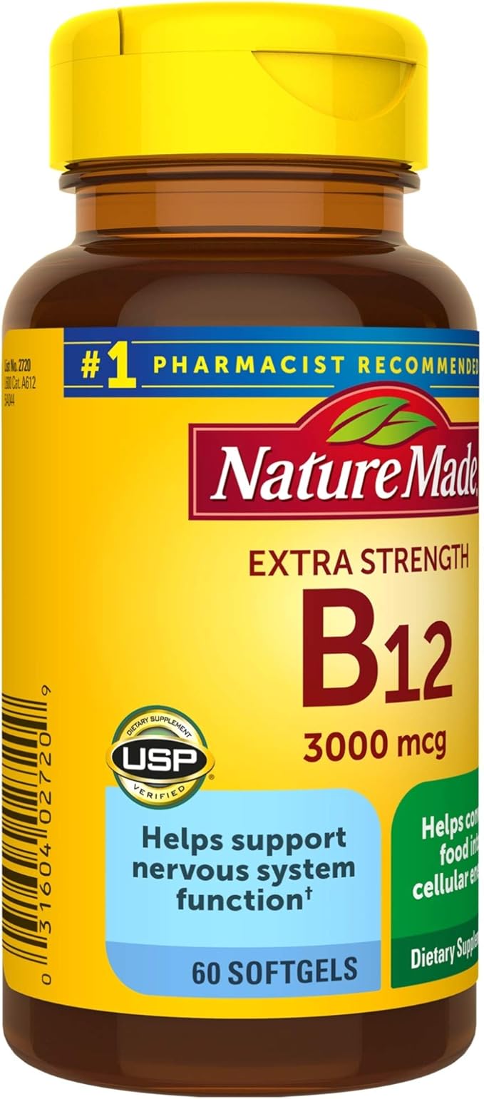 Extra Strength Vitamin B12 3000 mcg 60 Count
