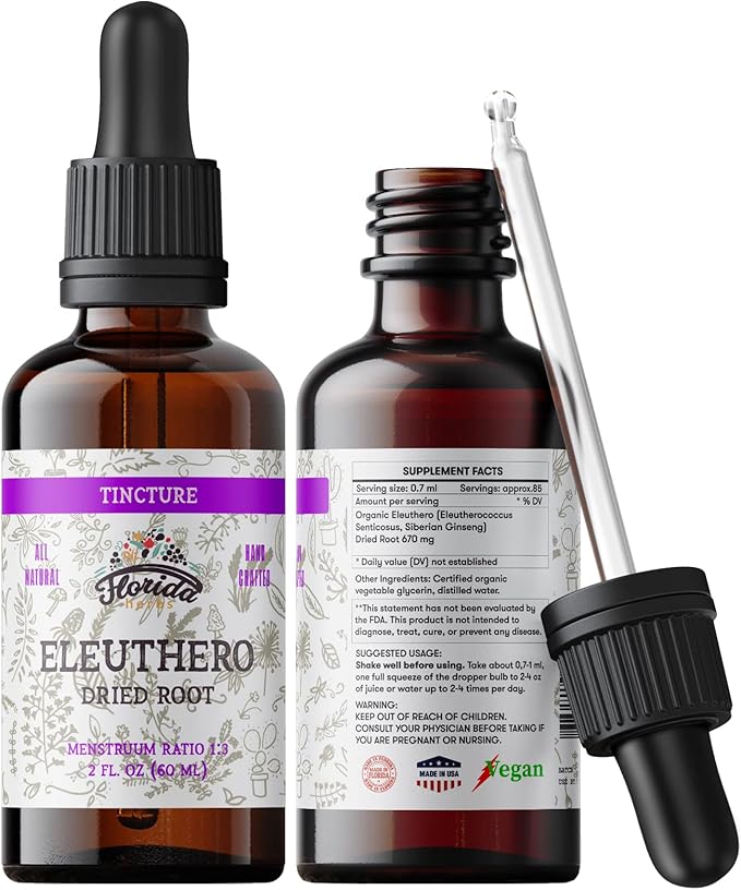Eleuthero Tincture, Organic Eleuthero Extract (Siberian