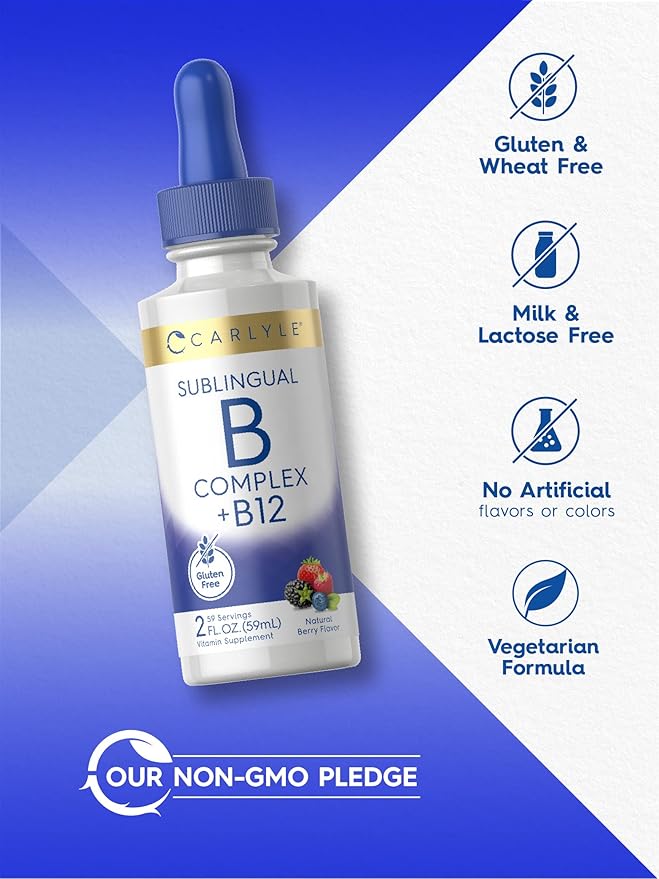 Carlyle Sublingual Vitamin B Complex B12 | 2 Fluid