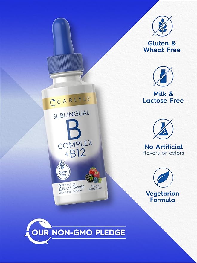 Carlyle Sublingual Vitamin B Complex B12 | 2 Fluid
